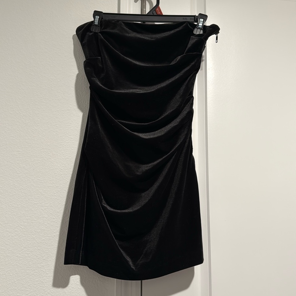 Brand new misha velvet black mini dress